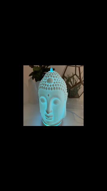 OIL DIFFUSER - WHITE BUDDHA - MULTI - COLORED LIGHTS
