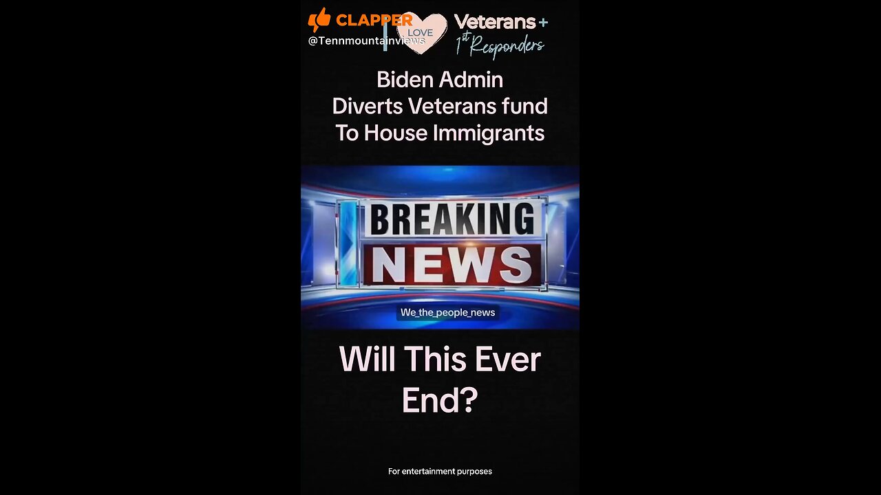 Biden Diverts 100% Of Veteran Funds To Illegals