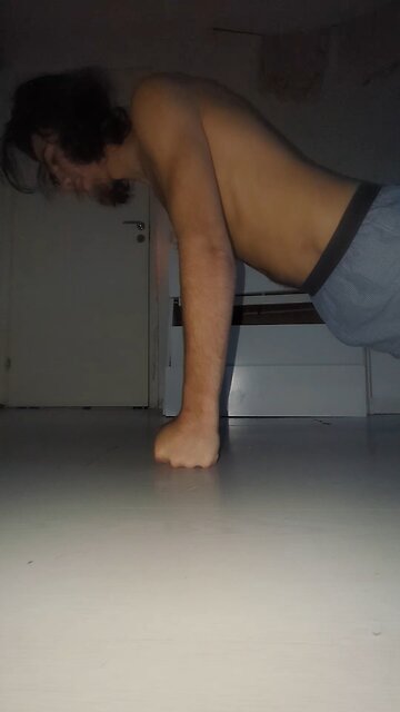 Doing pushups
