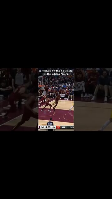 Jarrett Allen with an alley oop vs the Indiana Pacers #shorts #nba #jarrettallen