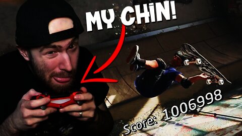 Playing Tony Hawk Pro Skater 1+2 with my CHIN!