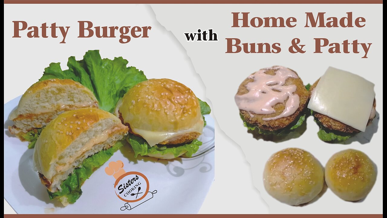 Patty Burger Recipe | Patty Burger At Home | Homemade Buns | Patty Burger Bnane Ka Tarika