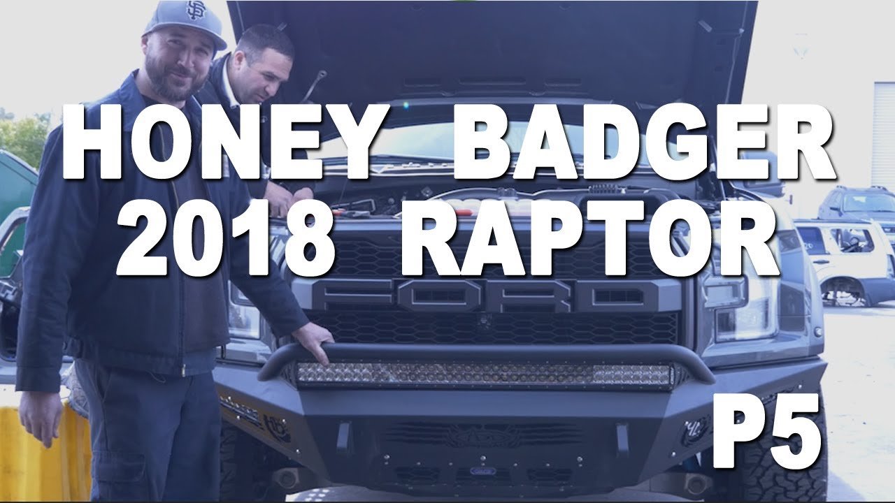 2018 Ford Raptor Honey Badger honeybadger Bumper and Light Bar Install P5