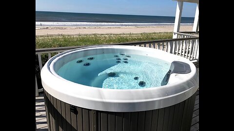 Hot Tub on the Beach Ocean Waves ASMR 1 hour