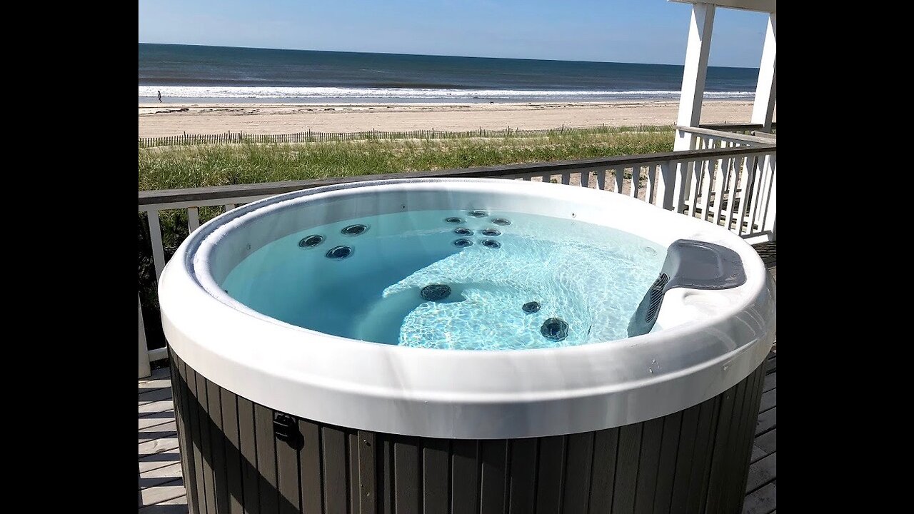 Hot Tub on the Beach Ocean Waves ASMR 1 hour