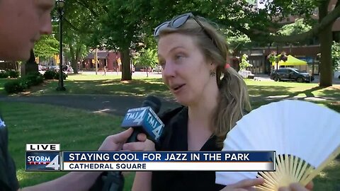 Staying cool for Jazz in the Park in Milwaukee