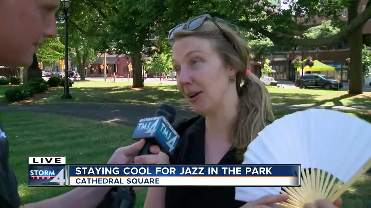 Staying cool for Jazz in the Park in Milwaukee