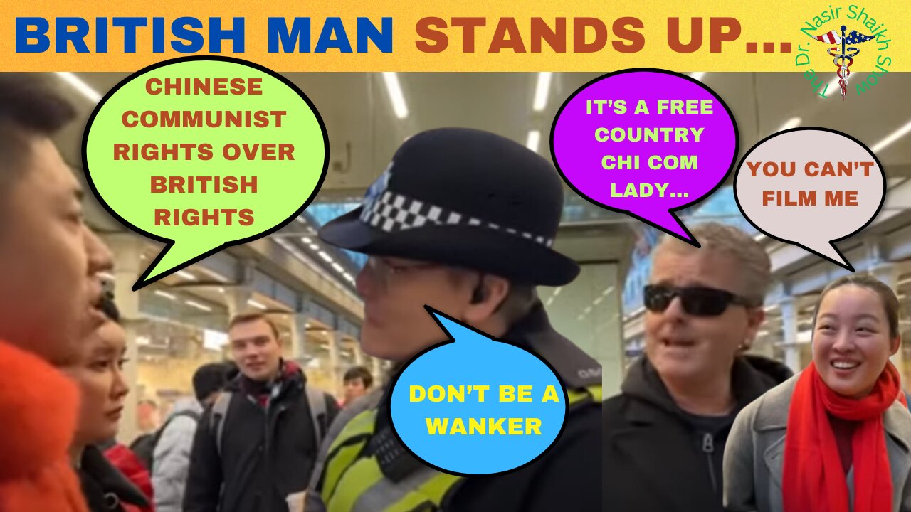 BRITISH MAN Defend Free Speech: Tells Communists It's My Right to Film