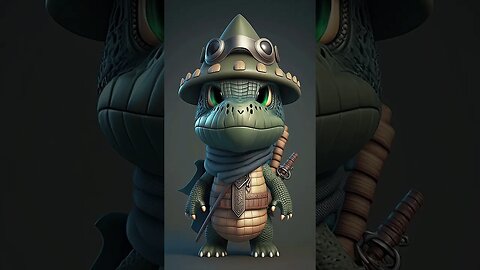 Ninja Crocodile #character #animation #illustration #cute #funny #entertainment #shorts #green