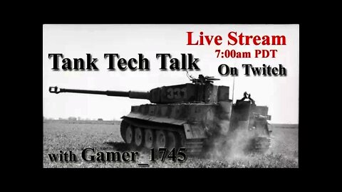 Tank Tech Talk Announcement of live stream