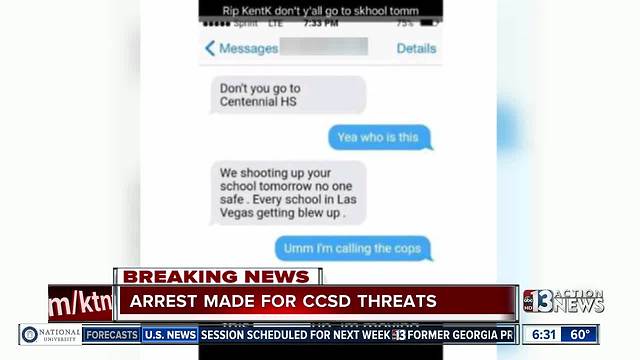 UPDATE: CCSD Principal says person arrested after investigation into threatening messages