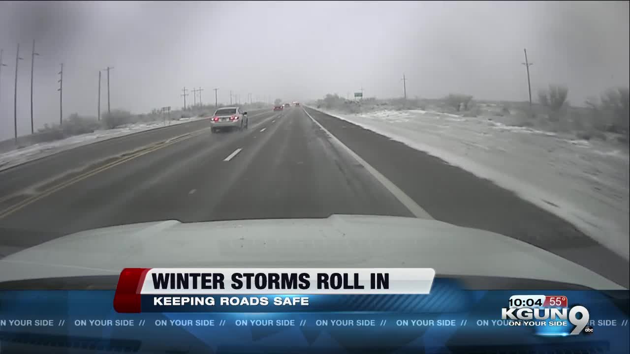 Winter weather could make for slick roads in Southern Arizona