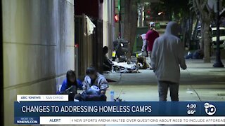 Changes to addressing homeless encampments