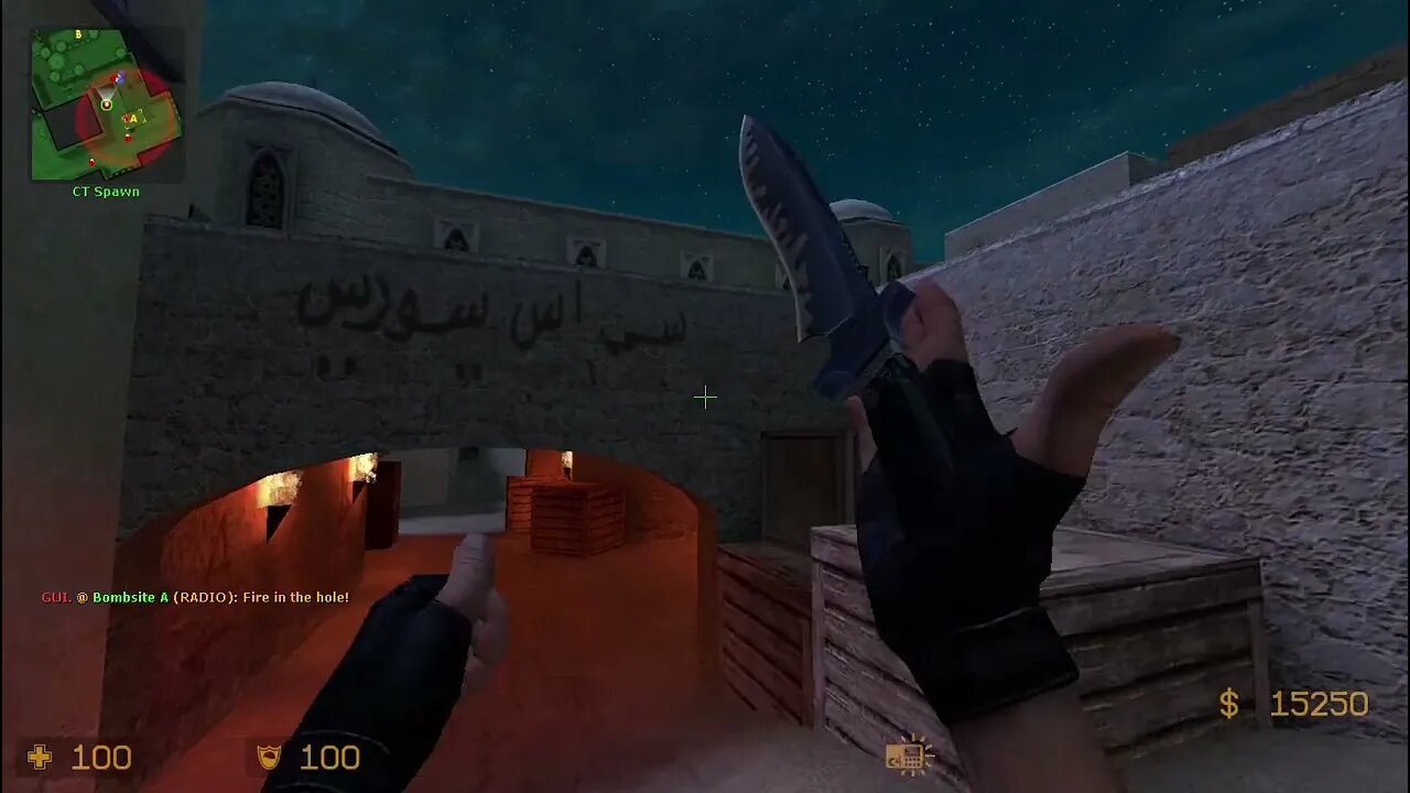 Counter Strike Source Dust 2 Night Bots #8 Only Knives