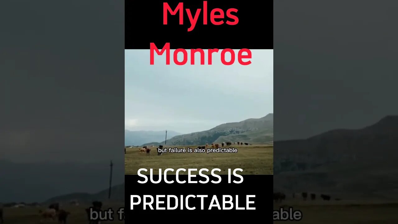 SUCCESS IS PREDICTABLE. MYLES MONROE. #shorts #mylesmunroe #mylesmunroe #bestinspirationalvideo