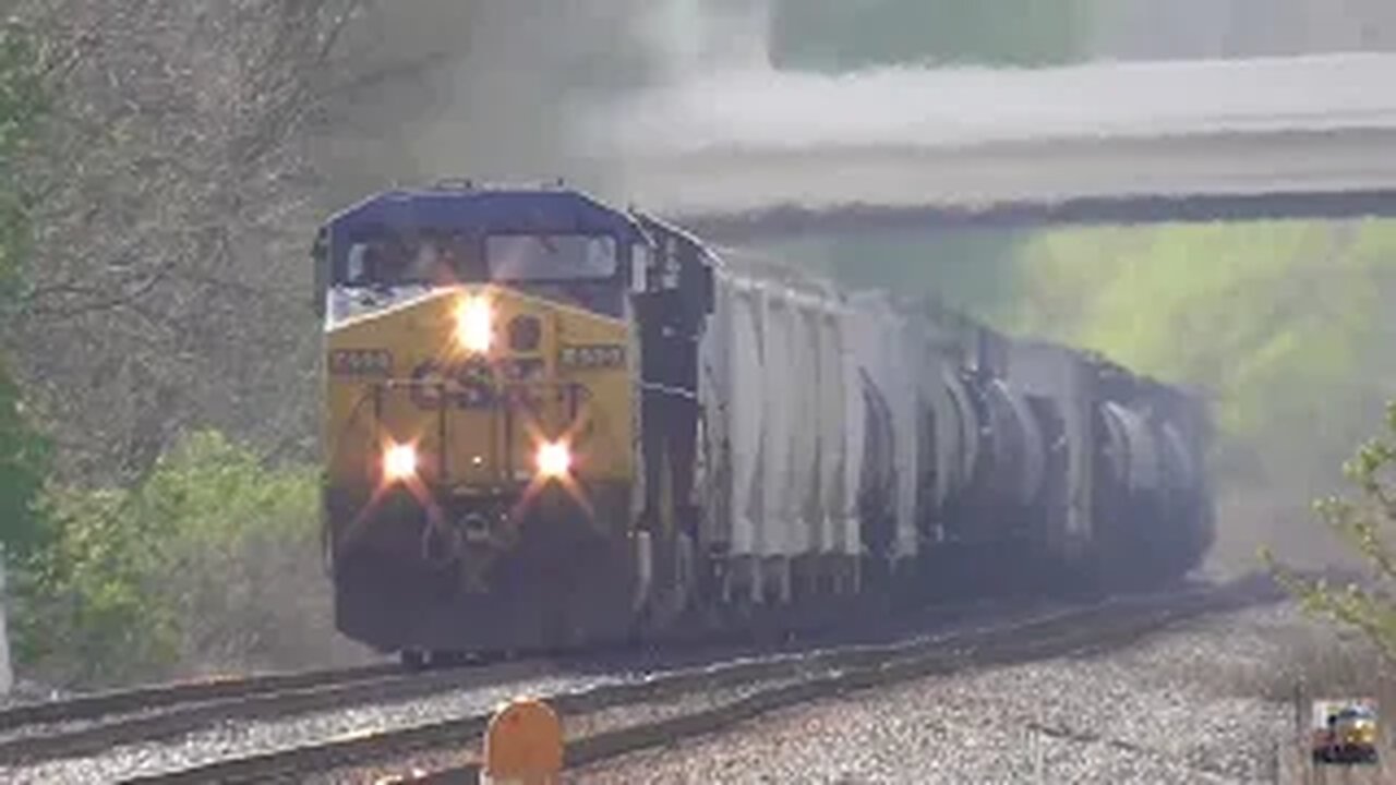 CSX Trains from Westfield Rd. Creston, Ohio April 27, 2024 Part 2