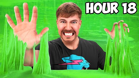 I Spent 24 Hours Straight In Slime || MrBeast || Rumble