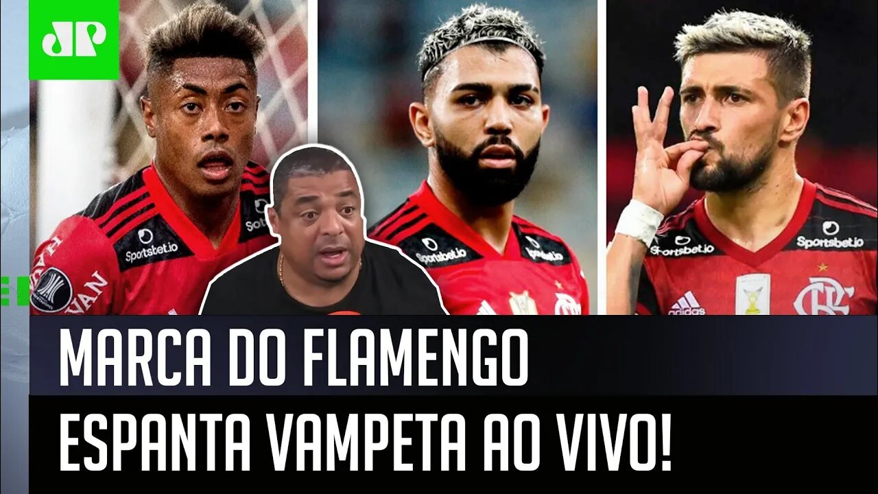 "OLHA SÓ, CARA!" Vampeta SE ESPANTA com marca do Flamengo em DEBATE!