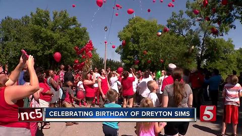 Balloons Released In Memory Of Dreyton Sims