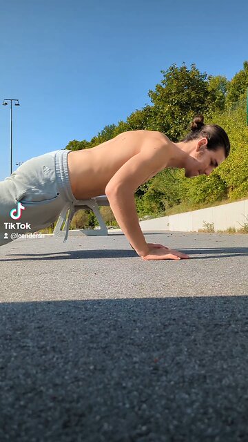 Doing spiderman pushups