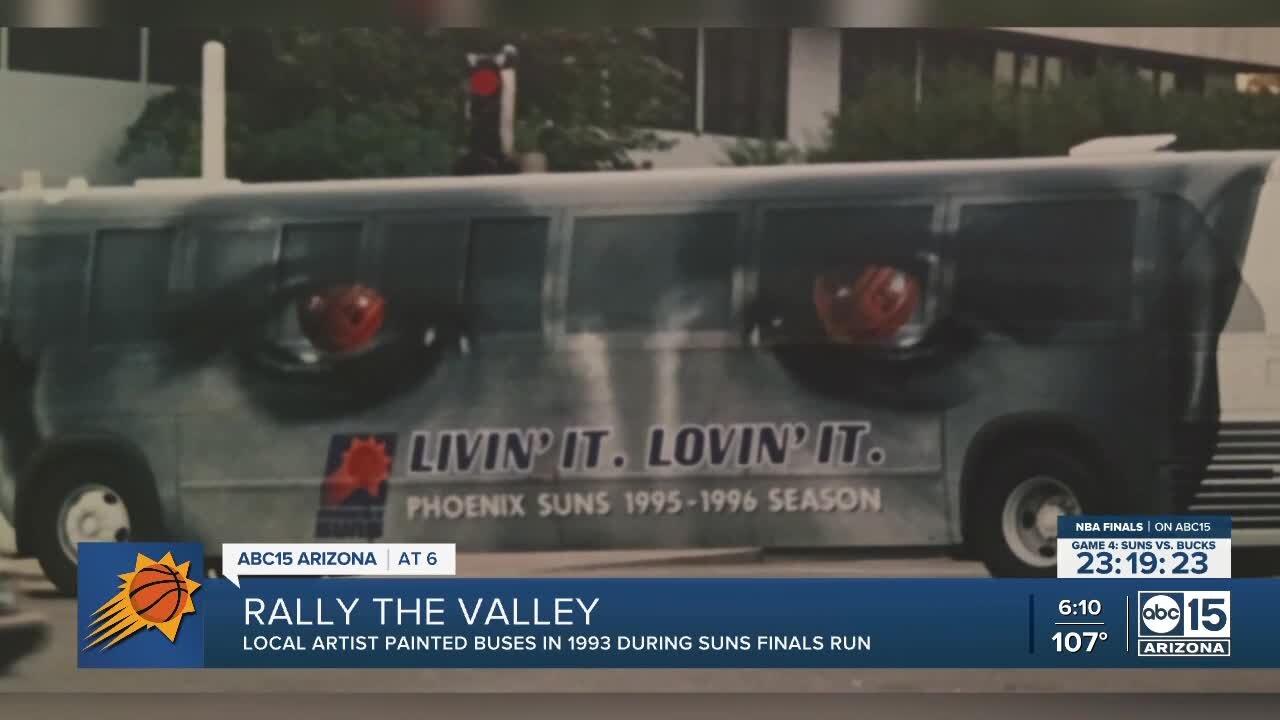 Phoenix artist painted Suns players on city buses in 1993