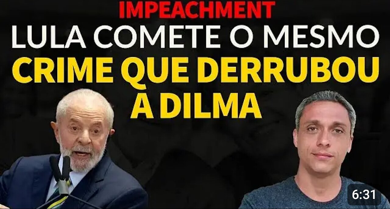 IN BRAZIL IMPEACHMENT - EX-PRISONER LULA commits the same crime that brought down DILMA