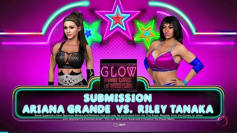 WWE 2k23 submission- Ariana Grande vs Riley Tanaka