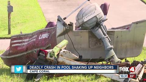 Car crashes into pool leaves one man dead