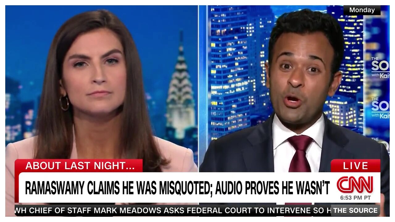 Vivek Ramaswamy says he's misquoted on CNN, The Atlantic reveals recording, Kaitlan Collins scolds