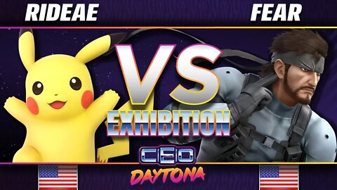 Rideae (Pikachu) vs Fear (Snake) - SSBU Demo - CEO 2018