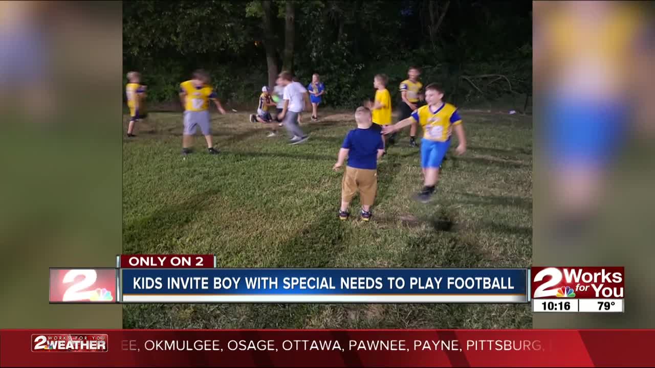 Kids invite boy with special needs to play football