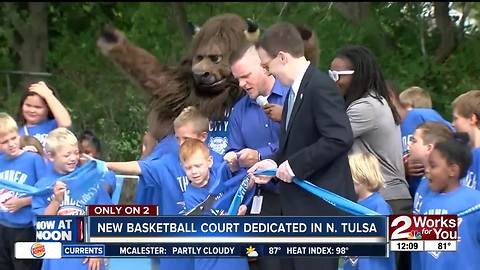 North Tulsa gets new Thunder basketball court