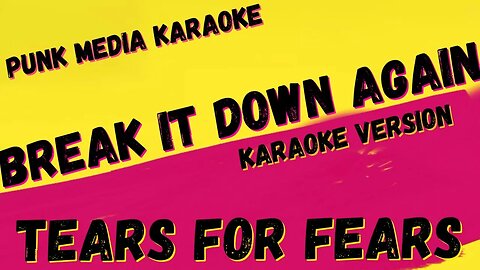 TEARS FOR FEARS ✴ BREAK IT DOWN AGAIN ✴ KARAOKE INSTRUMENTAL ✴ PMK