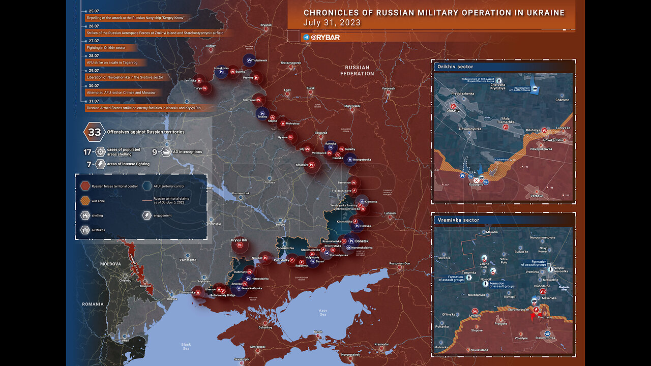 Ukraine War, Frontline Report and Analysis for July 31, 2023