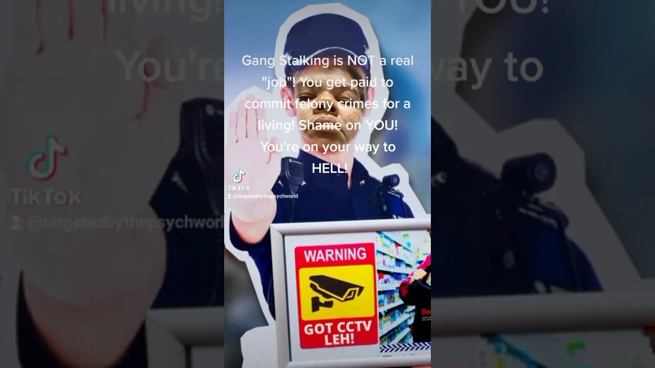 03/26/2023 - When #gangstalkers say to #targetedindividuals, "Go get a REAL job, you bum!" Say this.