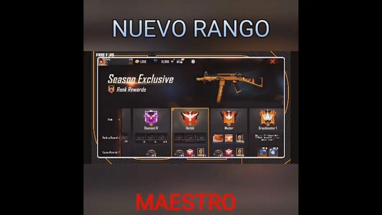 Conoce El Nuevo Rango Maestro de Free Fire