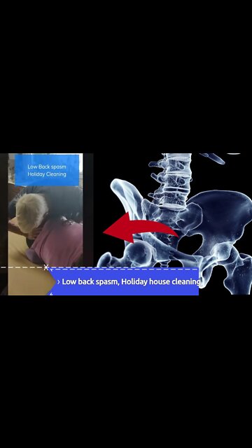 Low back spasm, holiday house cleaning
