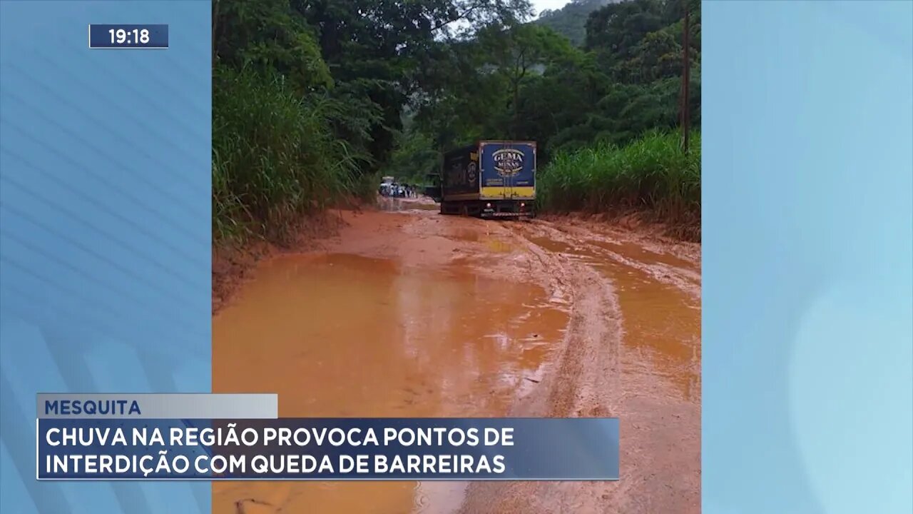 Mesquita: Chuva na Região Provoca Pontos de Interdição com Queda de Barreiras.