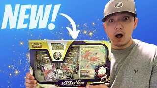 Opening Pokémon's Hisuian Zoroark VStar Premium Collection Box!
