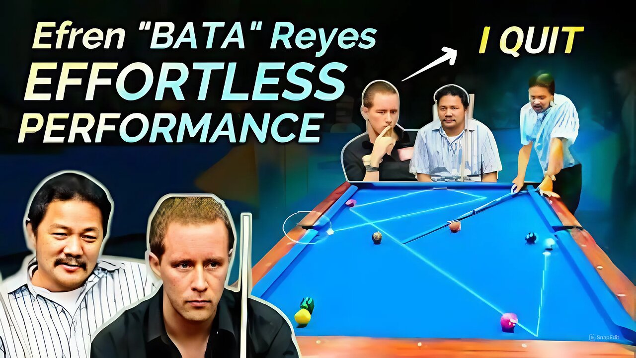 Efren "Bata" Reyes Best Tricks shot Compilation