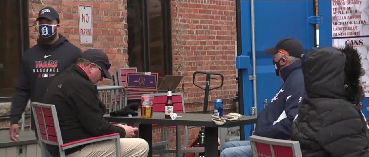 Detroit health officials patrol downtown to ensure fans celebrate safely