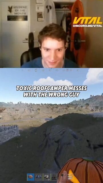 Toxic roofcamper messes with the wrong guy in Rust