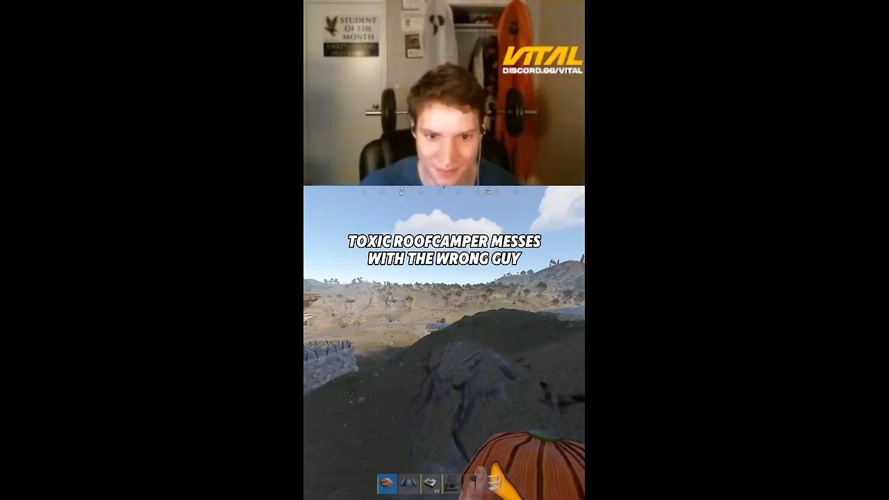 Toxic roofcamper messes with the wrong guy in Rust