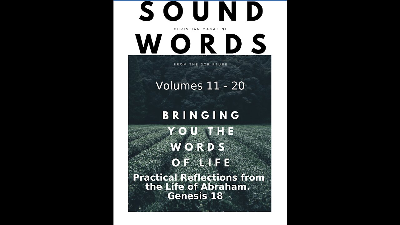 Sound Words, Practical Reflections from the Life of Abraham, Genesis 18