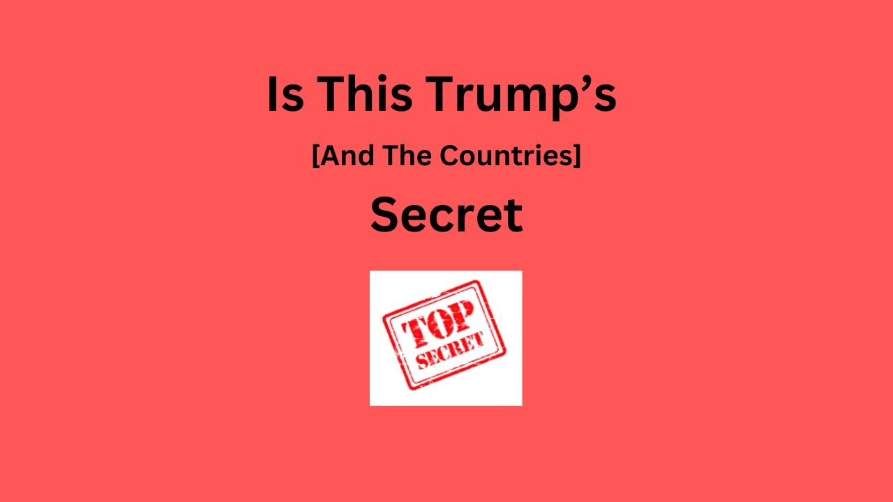 Trump's Little Secret? 🤐