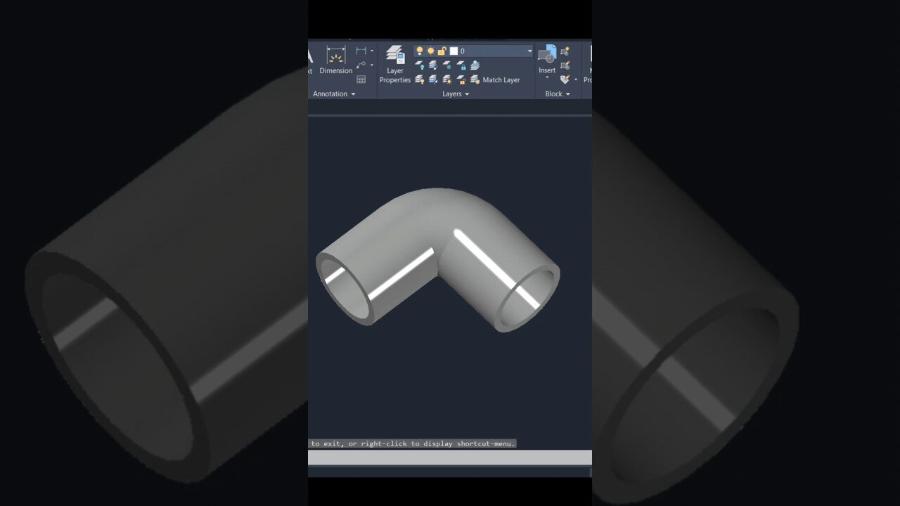 How To Draw Elbow 90 In AutoCAD