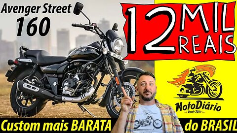 Bajaj AVENGER a 12 MIL 😮😎, pode ser a MOTO CUSTOM mais BARATA do BRASIL ✅✅