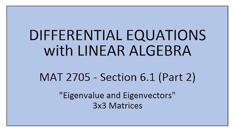 MAT 2705 - Section 6.1 (Part 2)