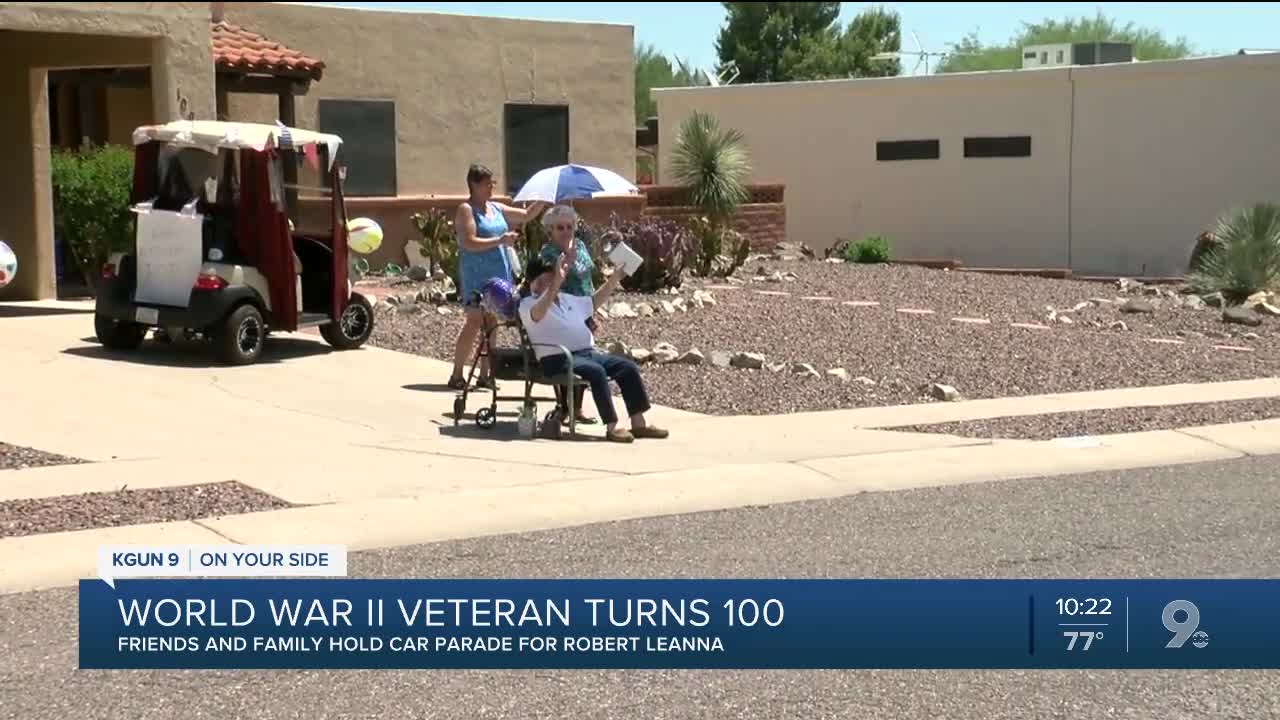 100-year-old vet's birthday parade