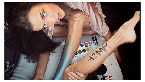 ASMR Gina Carla 🎨😱 Painting Over Me! High #Sensitive! Color and Brush Sounds!